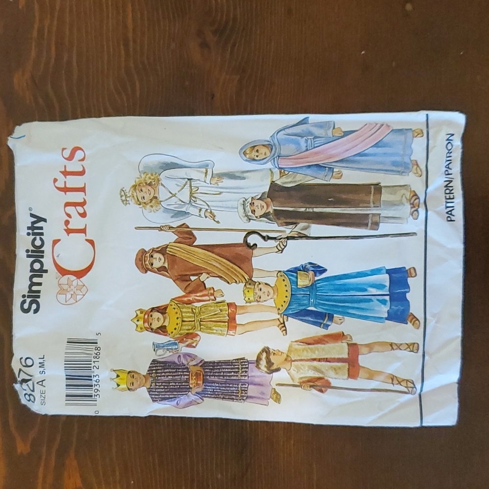 Early 90s -Simplicity Pattern No. 8276- Unisex/Childs nativity costumes